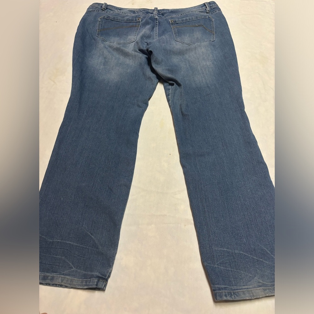 ROUTE 66 CLASSIC SKINNY‎ FIT JEANS PLUS SIZE 18 DISTRESSED - Picture 5 of 16